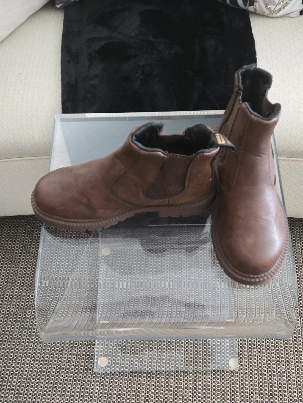 Dve Men's Brown Leather Work Chelsea Boots - Classic Slip-On Style